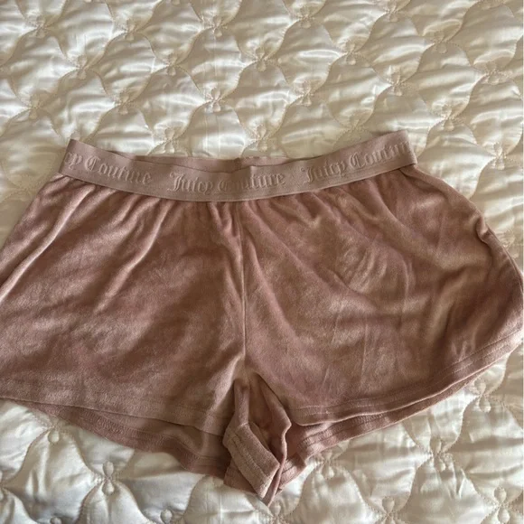 Juicy Couture Tan Velour Lounge Shorts - Picture 5 of 6